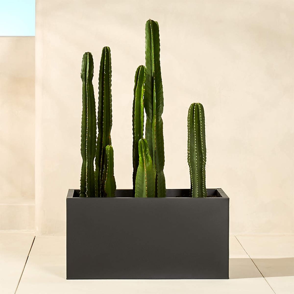 Blox Low Galvanized Charcoal Grey Indoor Outdoor Planter thumbnail 2