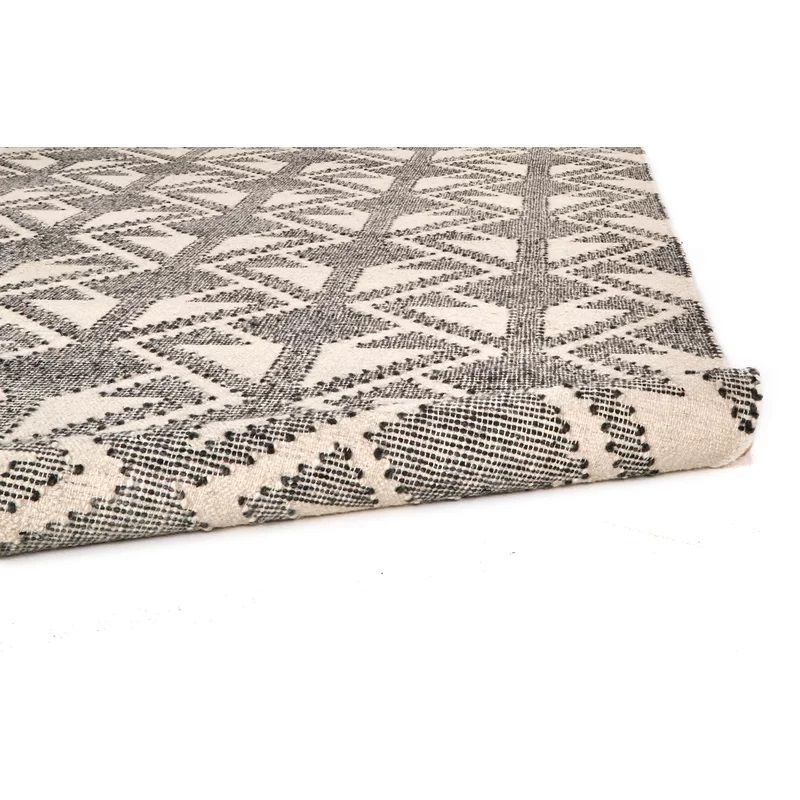 Judah Graphite Gray Dhurrie Area Rug-8'x10' thumbnail 5