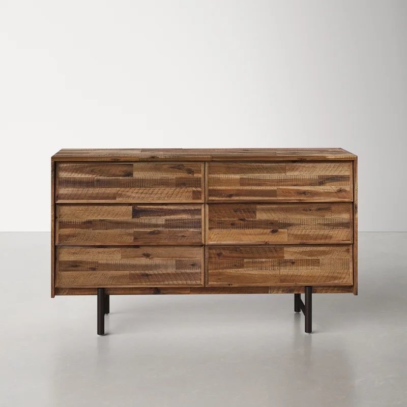 Austin 6 Drawer Solid Wood Standard Dresser and Chest thumbnail 3