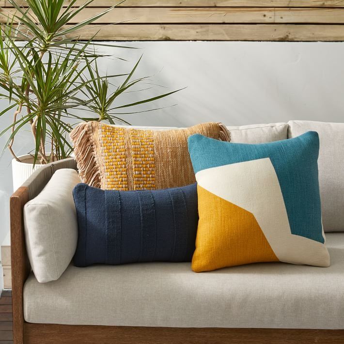 Outdoor Corner Colorblock Pillow 20"x20" thumbnail 2