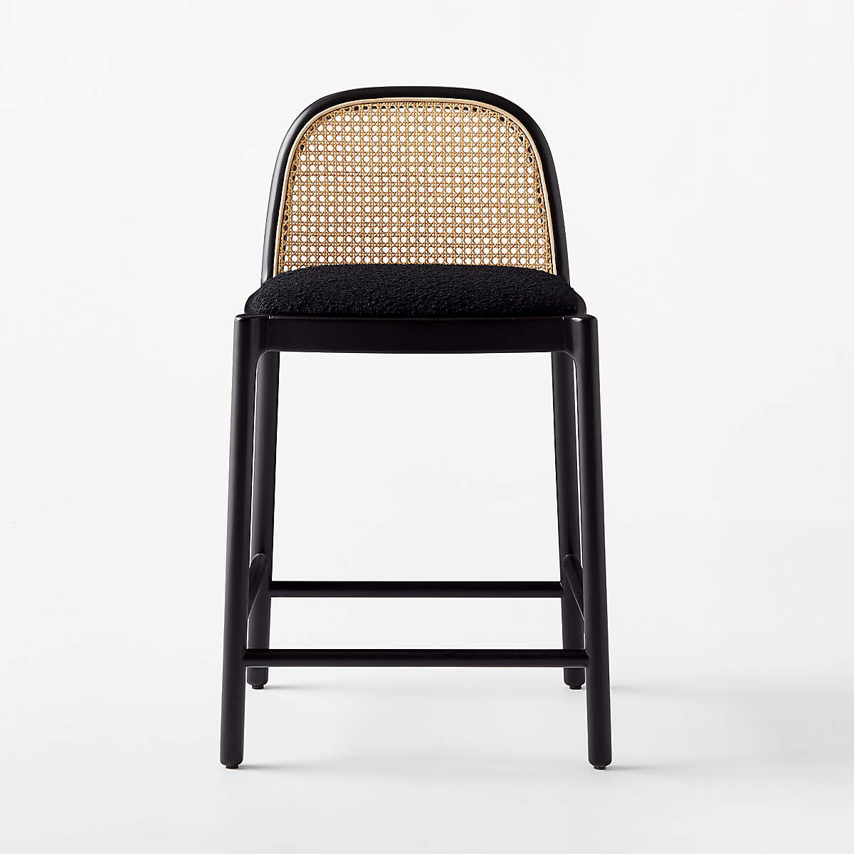Nadia Black Cane Counter Stool thumbnail 4
