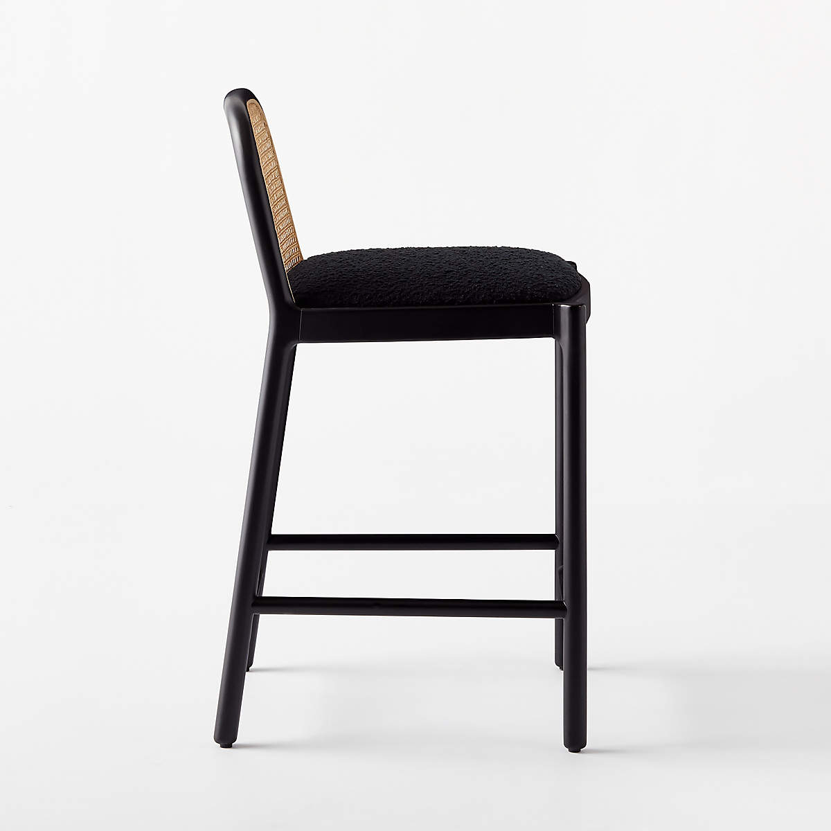 Nadia Black Cane Counter Stool thumbnail 5