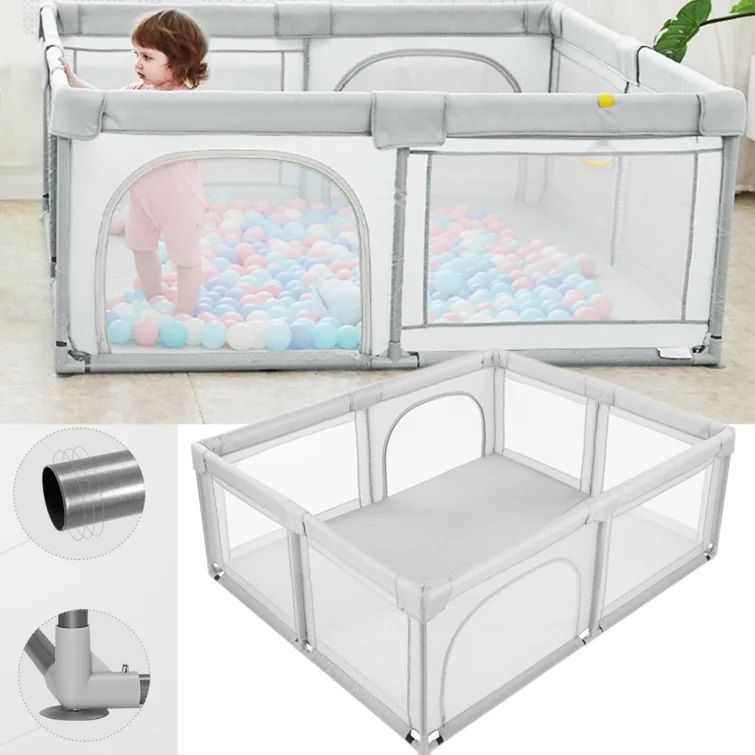 Folding Baby Playpen Children Safety Gate thumbnail 2
