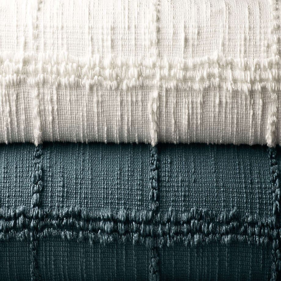 Chalet Textured White Cotton Euro Sham 26"x26" thumbnail 3