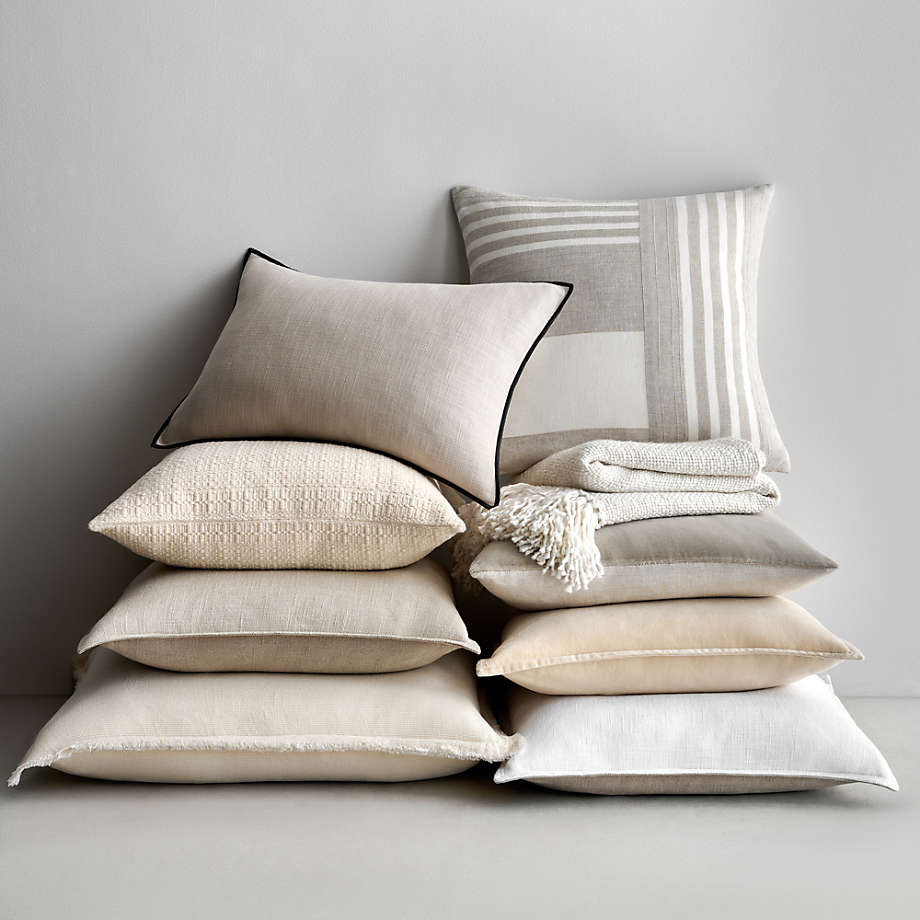 Flit Pieced Grey Stripe Throw Pillow Cover No Insert 20"x20" thumbnail 3