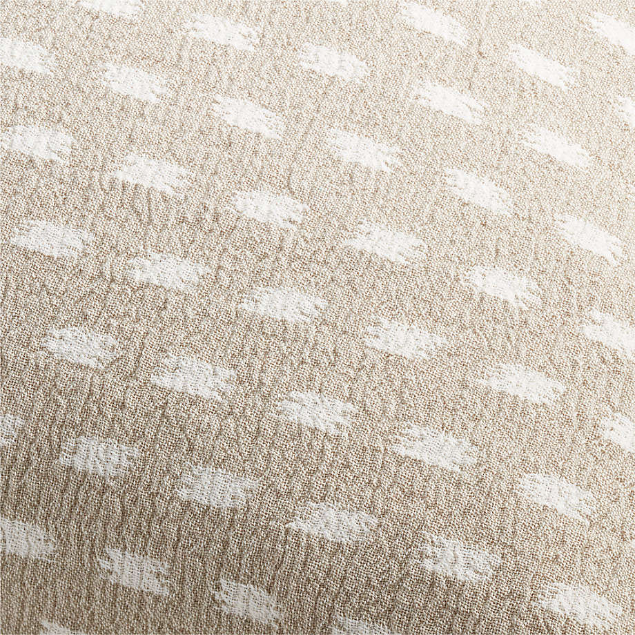 Mujia Reversible Ivory Ikat Throw Pillow No Insert 23"x23" thumbnail 3