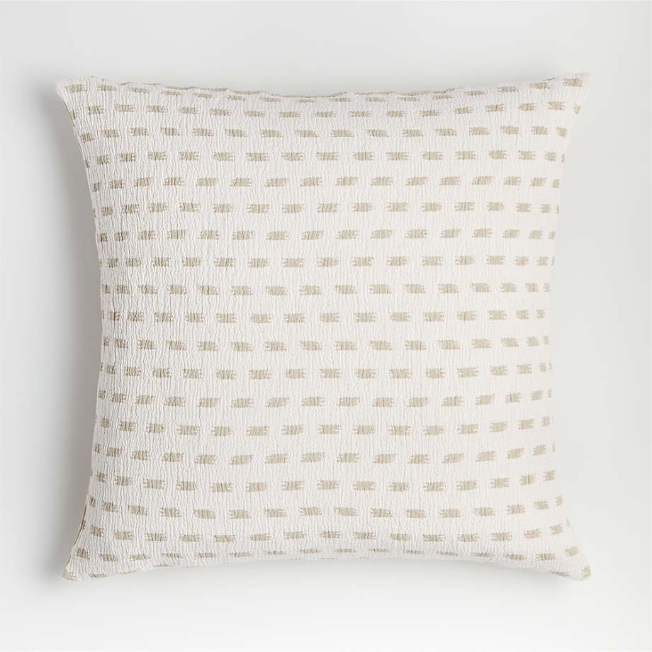 Mujia Reversible Ivory Ikat Throw Pillow No Insert 23"x23" thumbnail 4