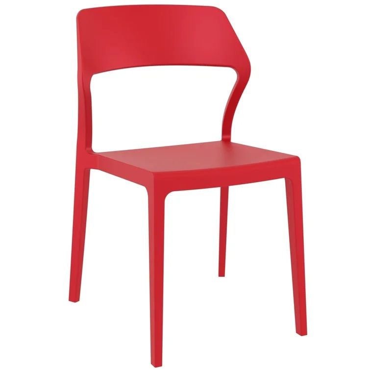 Annis Stacking Patio Dining Side Chair Set of 2 thumbnail 2