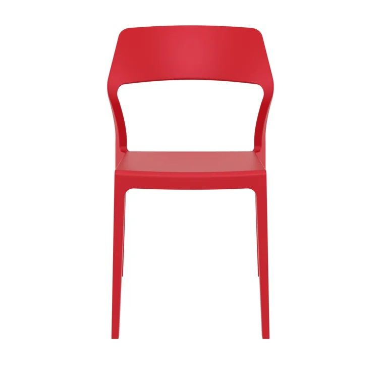 Annis Stacking Patio Dining Side Chair Set of 2 thumbnail 3