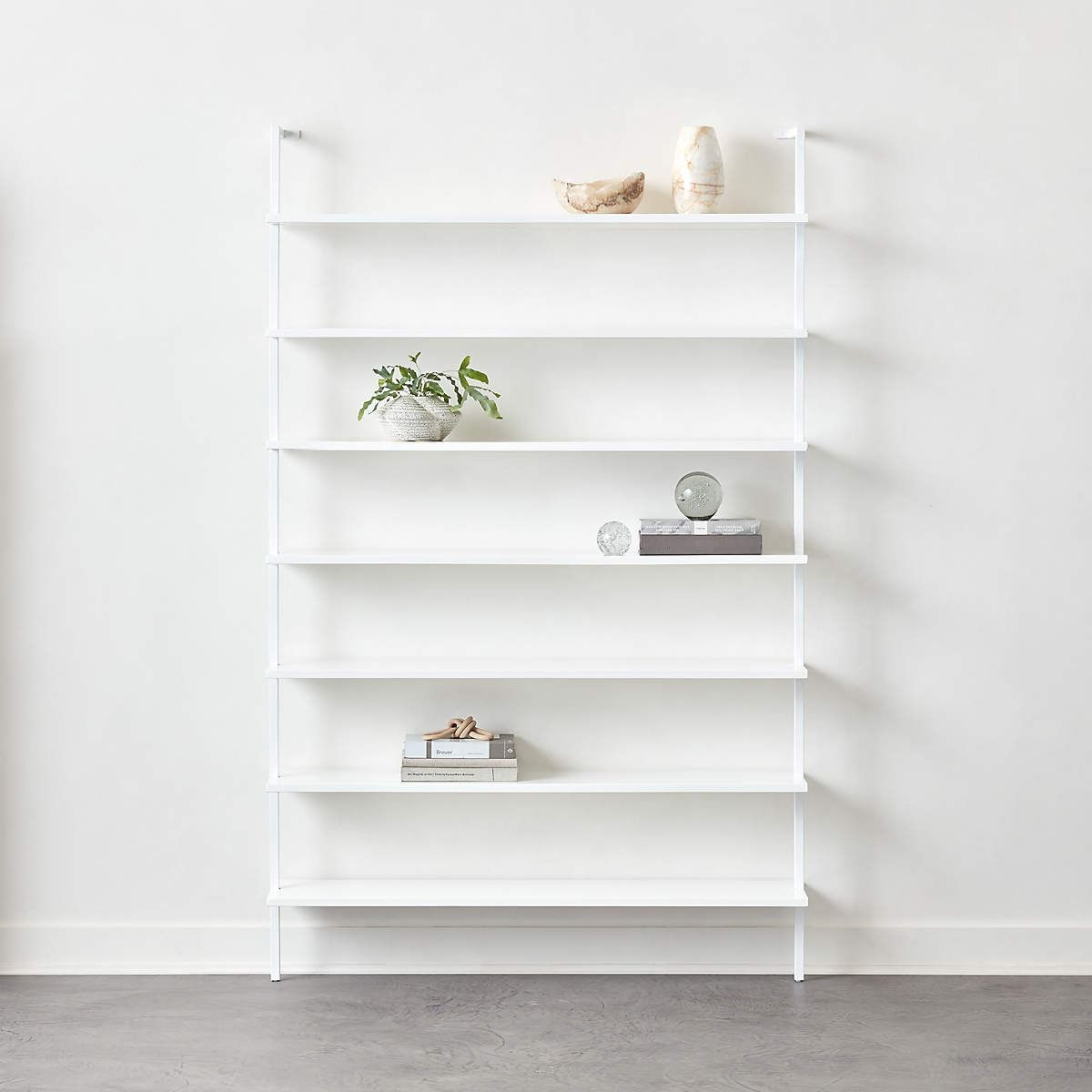 Stairway Wide White Bookcase thumbnail 2