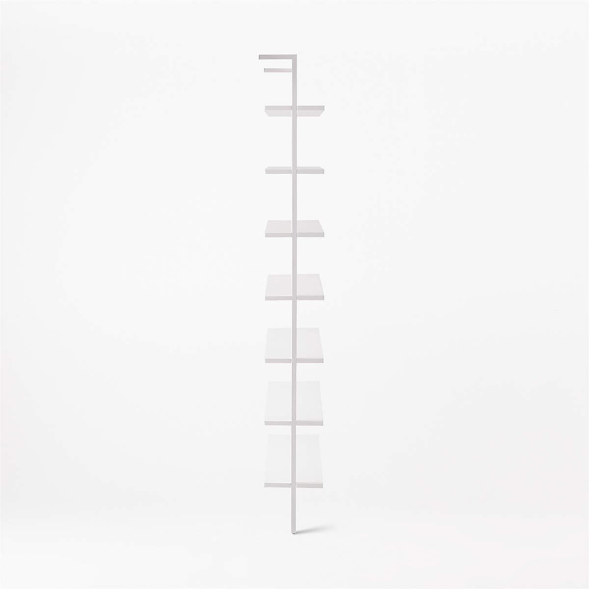 Stairway Wide White Bookcase thumbnail 4