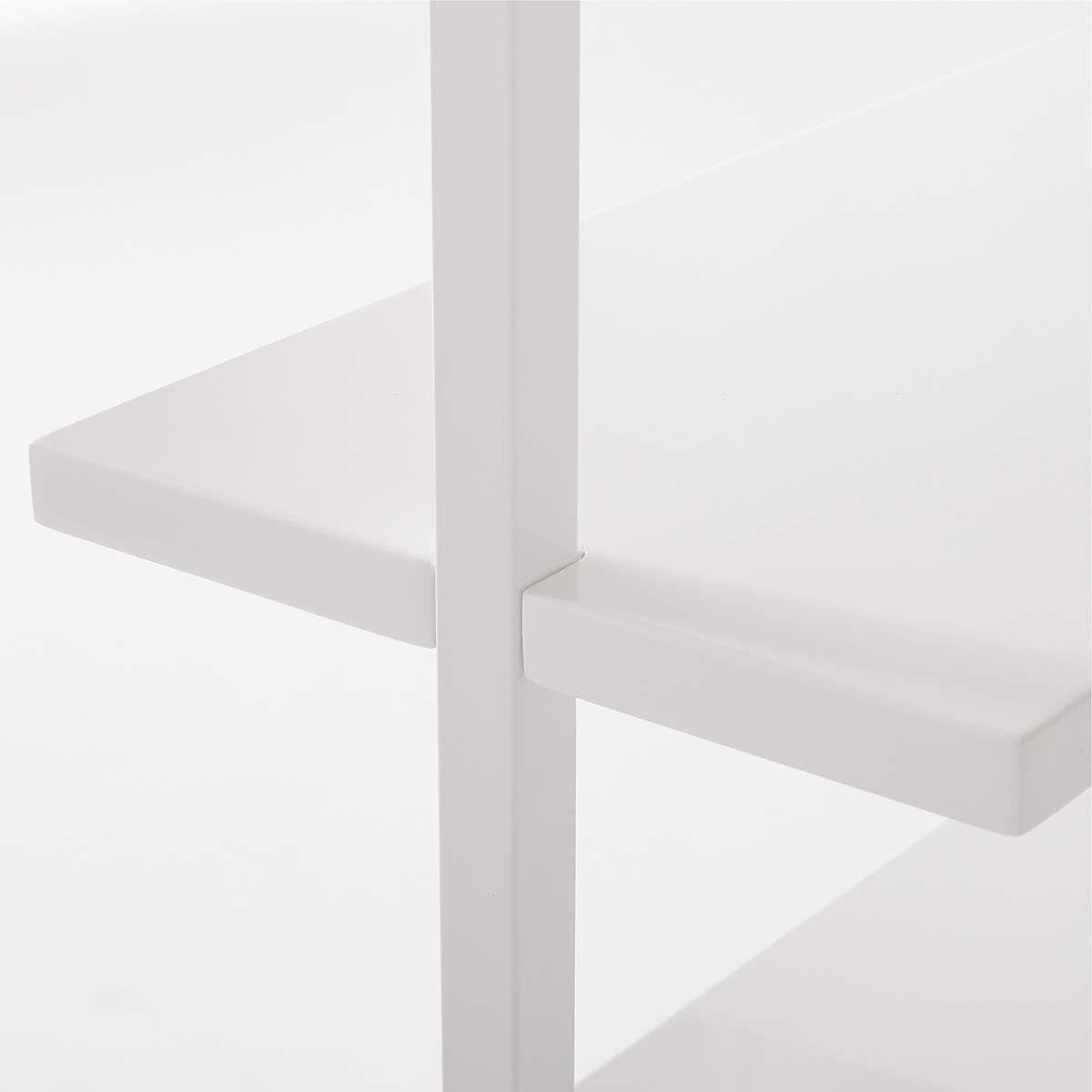 Stairway Wide White Bookcase thumbnail 5