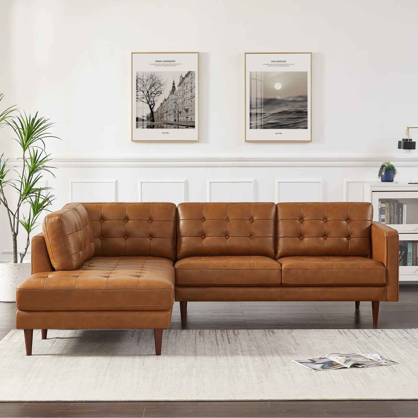 Ahumada Genuine Leather Sofa and Chaise thumbnail 2