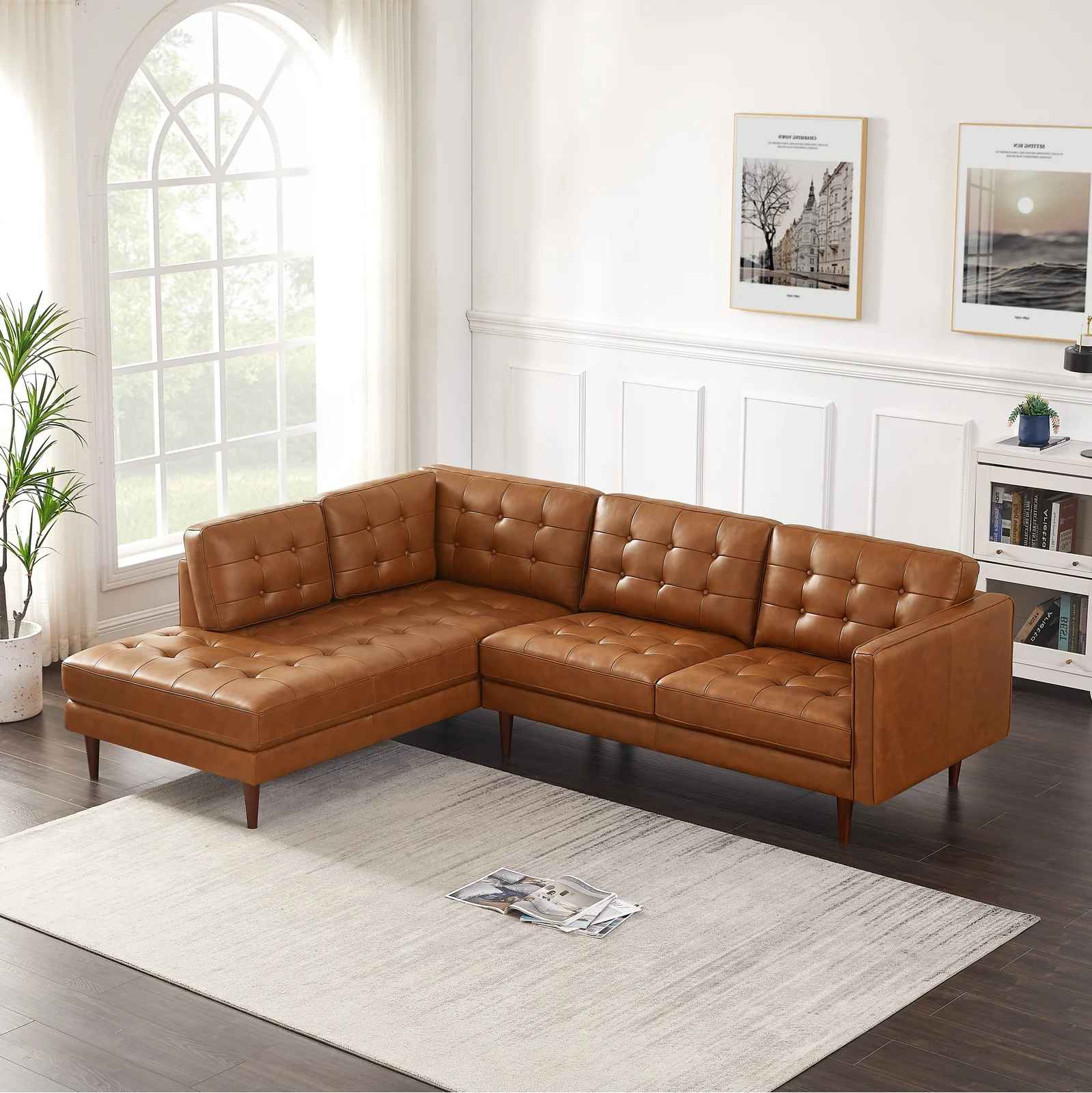 Ahumada Genuine Leather Sofa and Chaise thumbnail 5