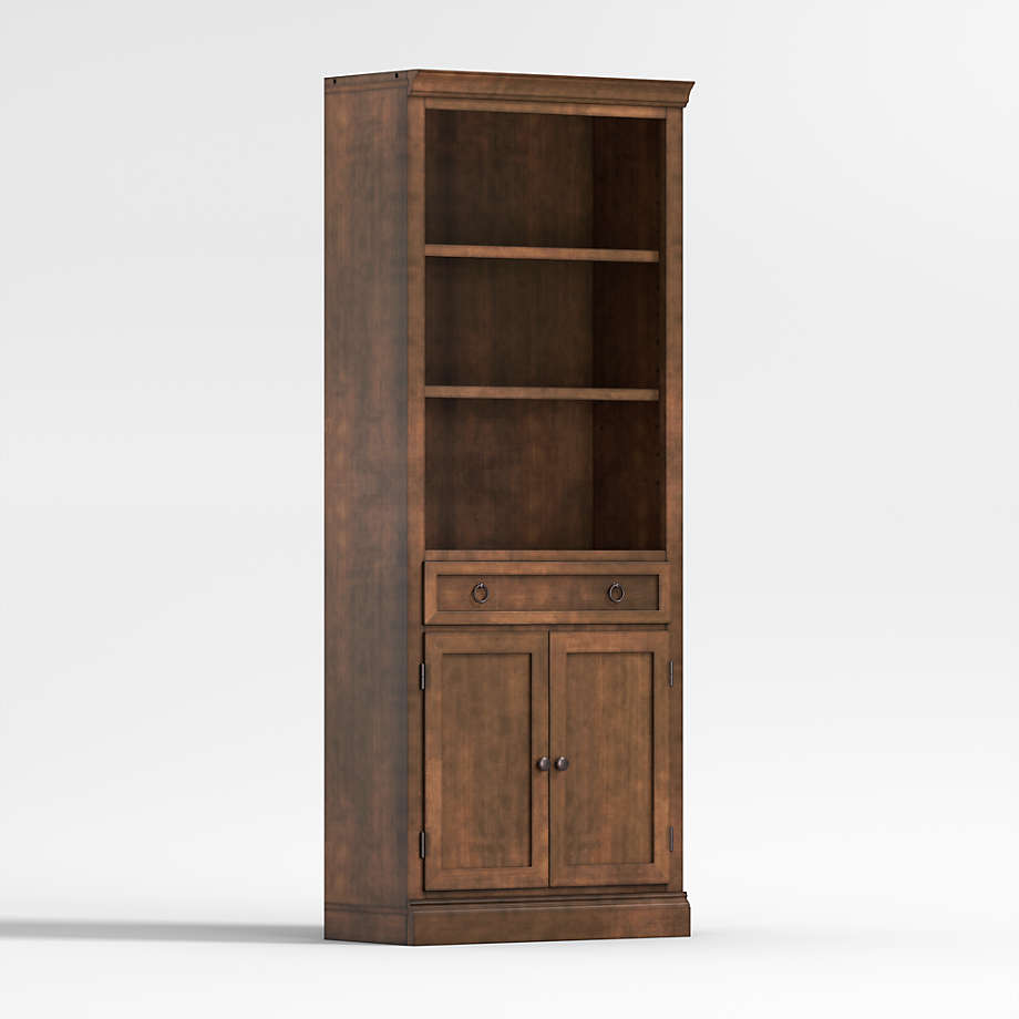 Cameo Nero Noce Storage Bookcase with Middle Crown thumbnail 2