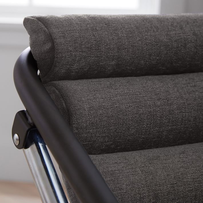Chenille Plain Weave Washed Charcoal Sling Chair thumbnail 3
