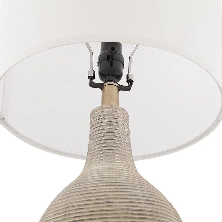 Platt Washed Beige and gold Table Lamp thumbnail 5