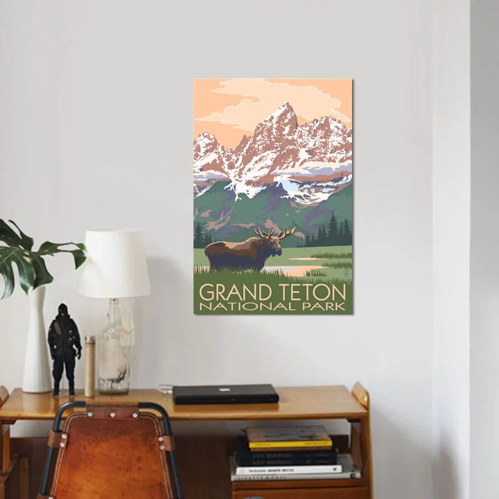 Grand Teton National Park Wrapped Canvas No Frame 18"x12" thumbnail 2