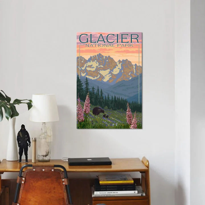Glacier National Park Wrapped Canvas No Frame 18"x12" thumbnail 2