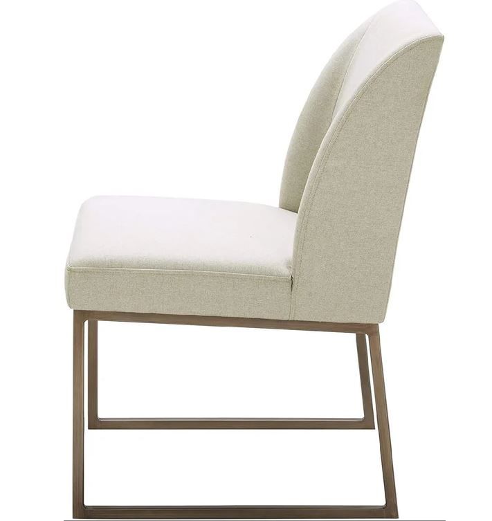 Girley Fabric Upholstered Side Chair in Chalk thumbnail 2