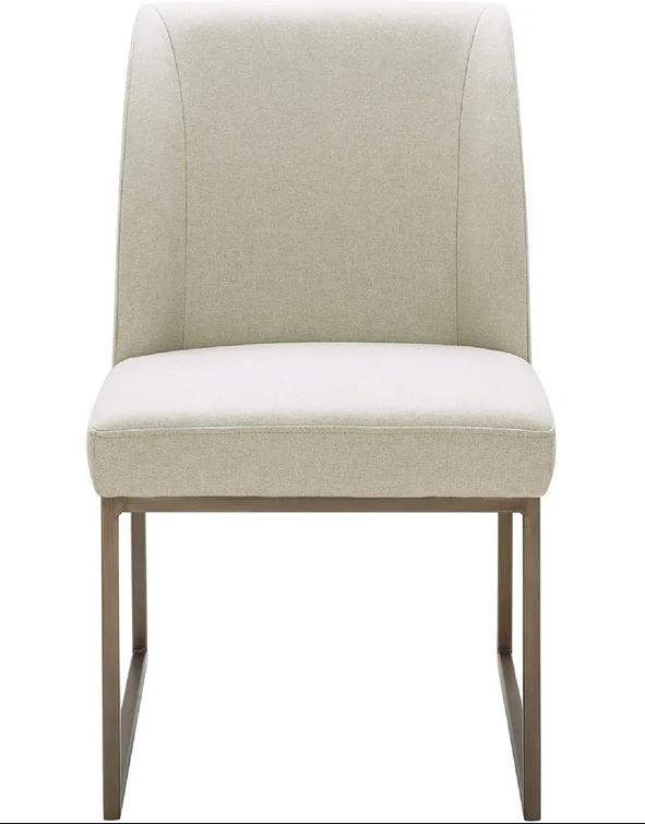 Girley Fabric Upholstered Side Chair in Chalk thumbnail 3