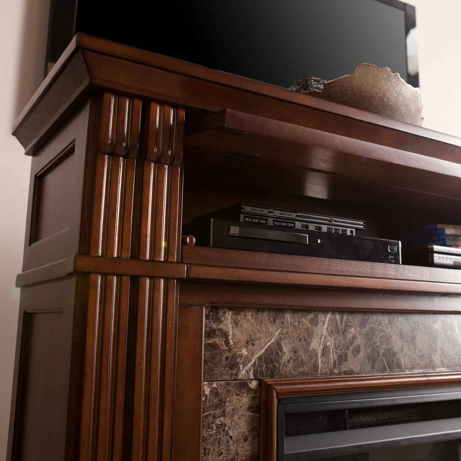 Clee TV Stand with Fireplace Included thumbnail 5