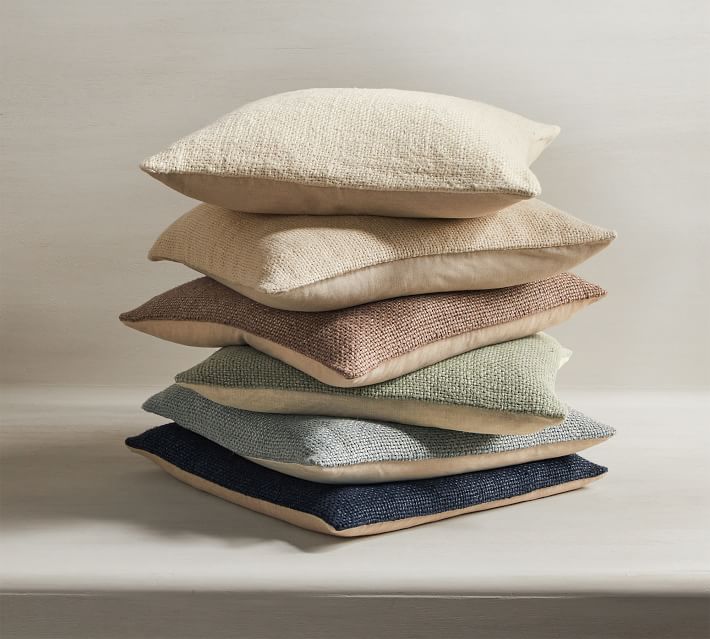 Faye Linen Textured Pillow Covers with No Insert-20"x20" thumbnail 3