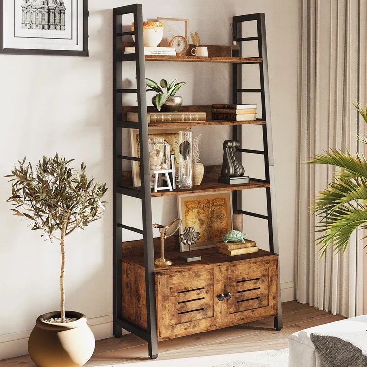 Kyesha Steel Ladder Bookcase thumbnail 2