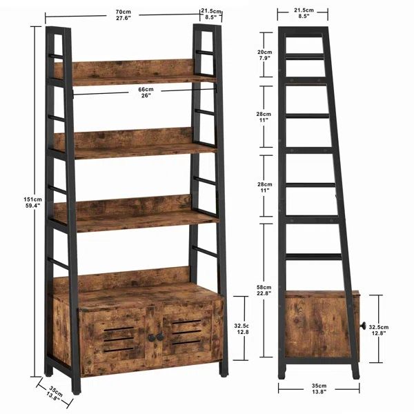 Kyesha Steel Ladder Bookcase thumbnail 4
