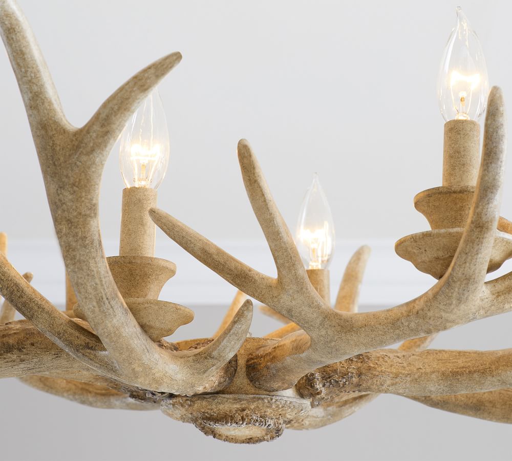 Faux Antler Linear Chandelier thumbnail 5