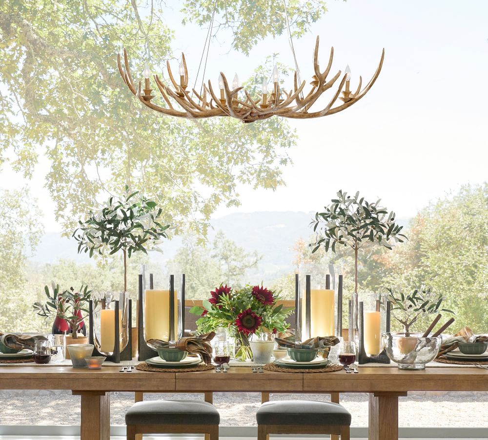 Faux Antler Linear Chandelier thumbnail 2