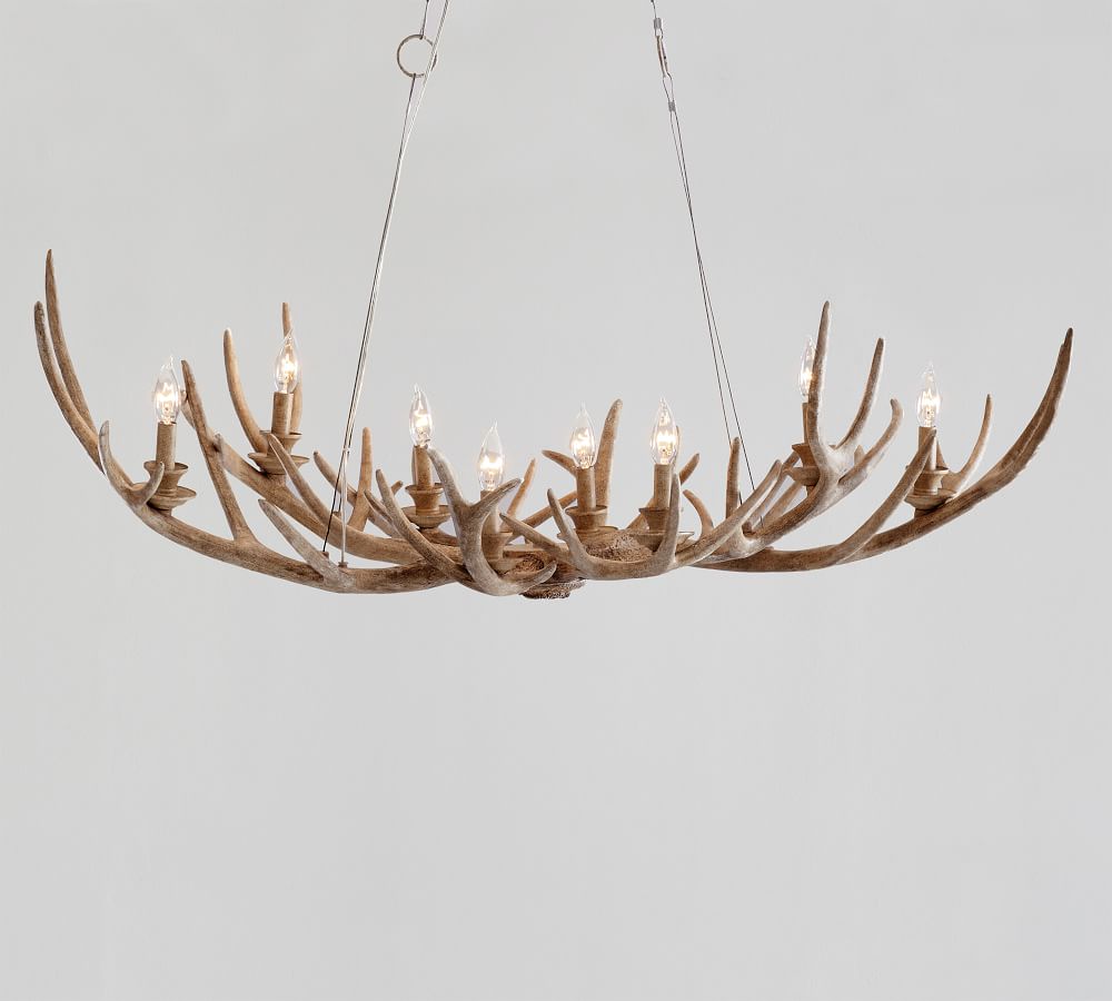 Faux Antler Linear Chandelier thumbnail 3