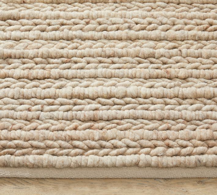 Chunky Braided Sweater Wool Jute Rug 9'x12' thumbnail 4
