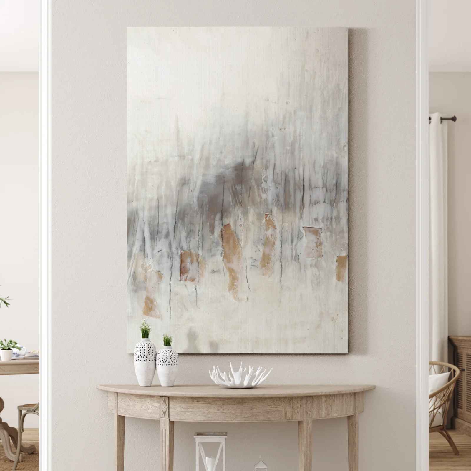 Seaglass Abstract I Wrapped Canvas Print  Unframe-48"x32" thumbnail 4