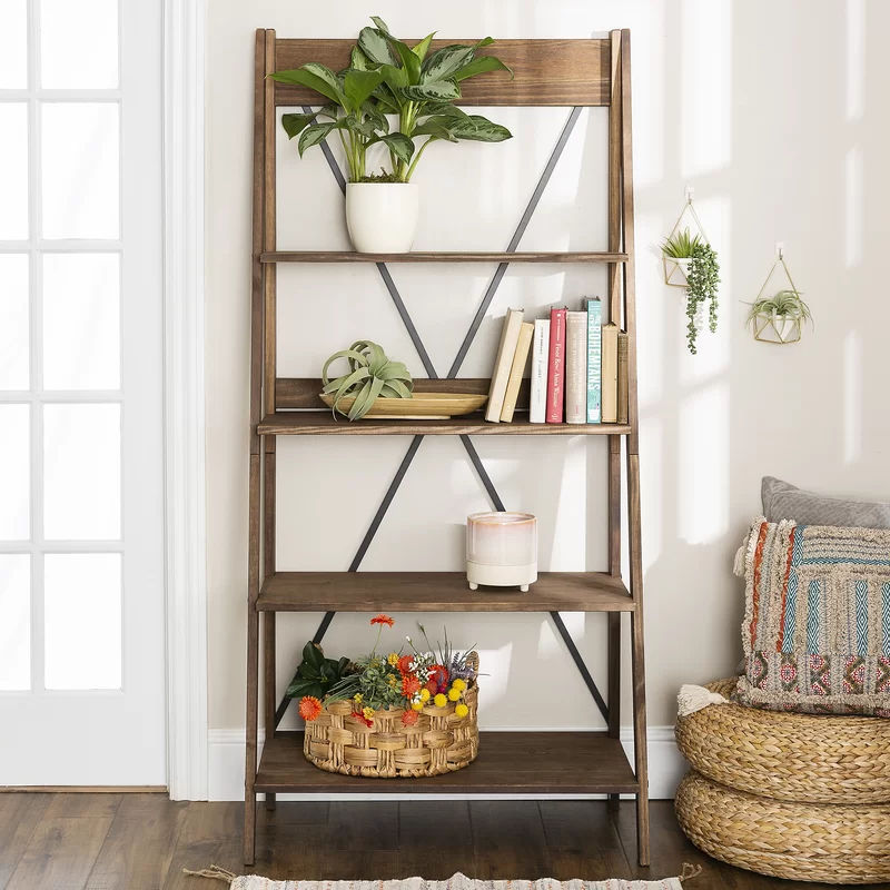 Eliott Solid Wood Ladder Bookcase thumbnail 2