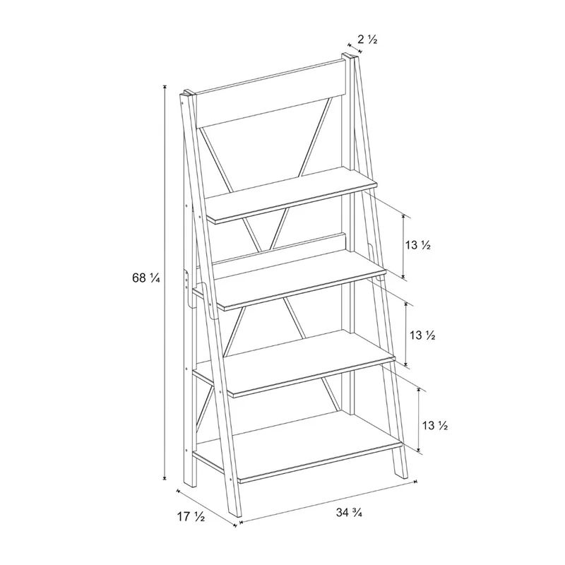 Eliott Solid Wood Ladder Bookcase thumbnail 5