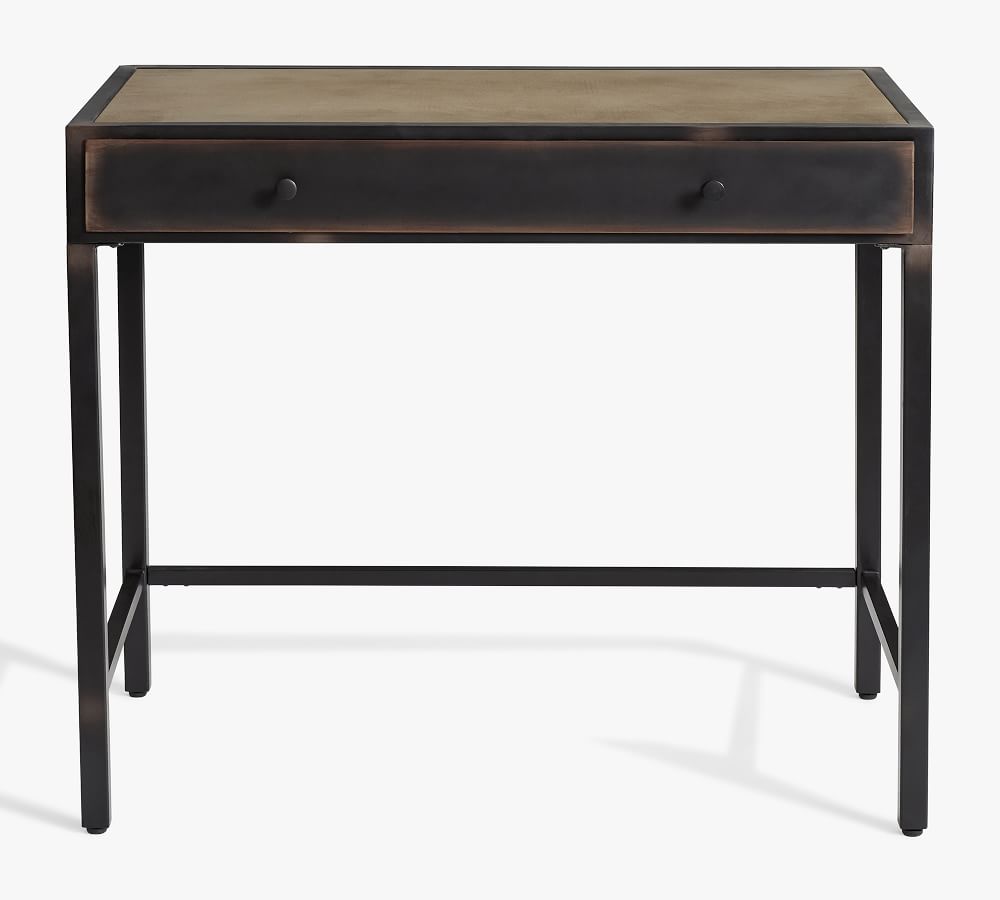 Flynn Metal Writing Desk with Drawer thumbnail 3