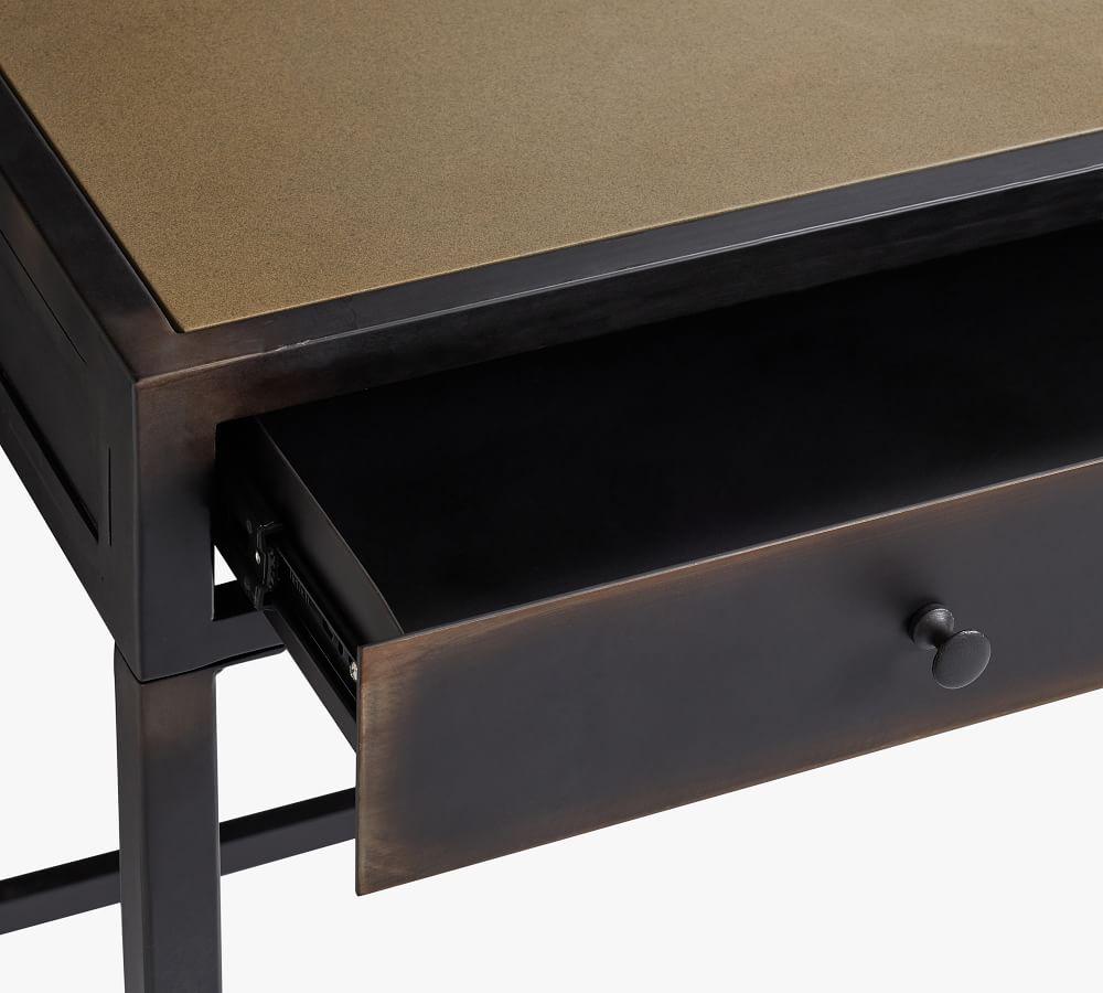 Flynn Metal Writing Desk with Drawer thumbnail 5