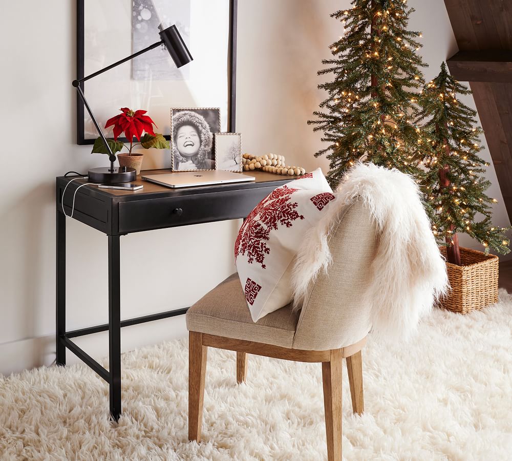 Flynn Metal Writing Desk with Drawer thumbnail 6