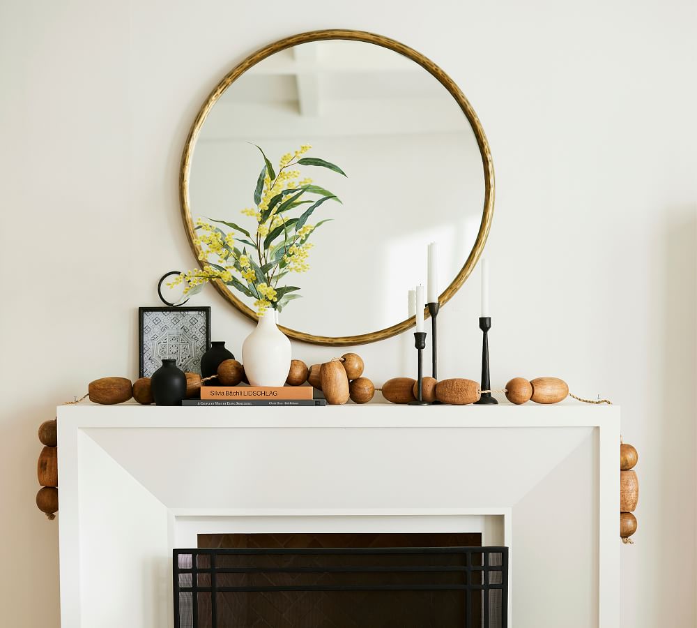 Crosby Brass Round Wall Mirror thumbnail 6