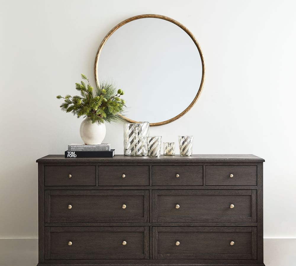 Crosby Brass Round Wall Mirror thumbnail 2