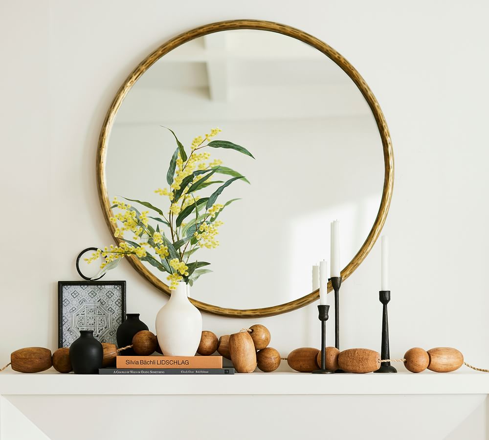Crosby Brass Round Wall Mirror thumbnail 3