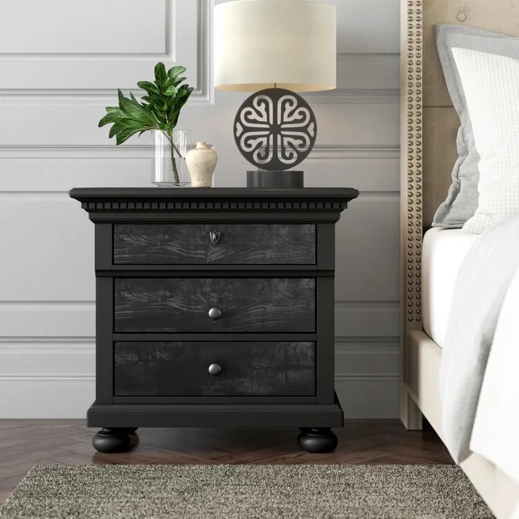 Waylon 3 Drawer Solid Wood Nightstand thumbnail 2
