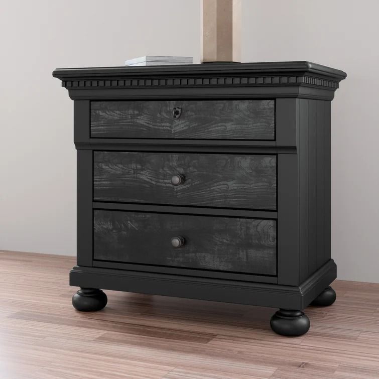 Waylon 3 Drawer Solid Wood Nightstand thumbnail 3
