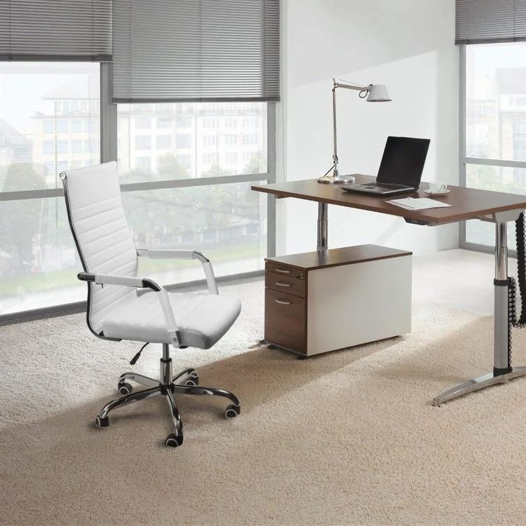 Renda Mid-Back Ribbed Conference Chair thumbnail 2
