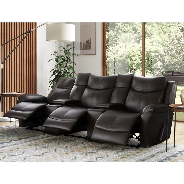 Cheryll Home Theater Sofa with Cup Holder thumbnail 2