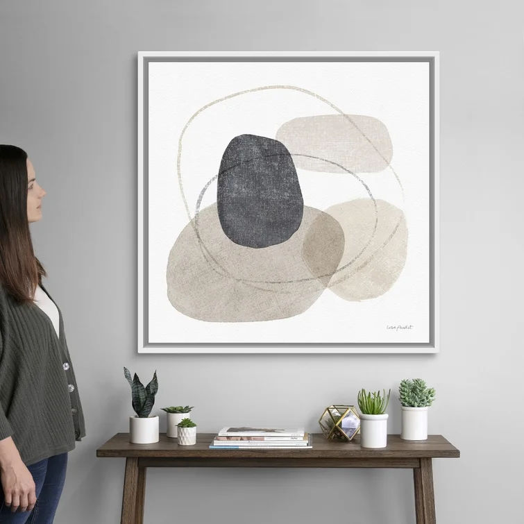 Think Neutral 10 Painting on Canvas With Frame 38"x38" thumbnail 3
