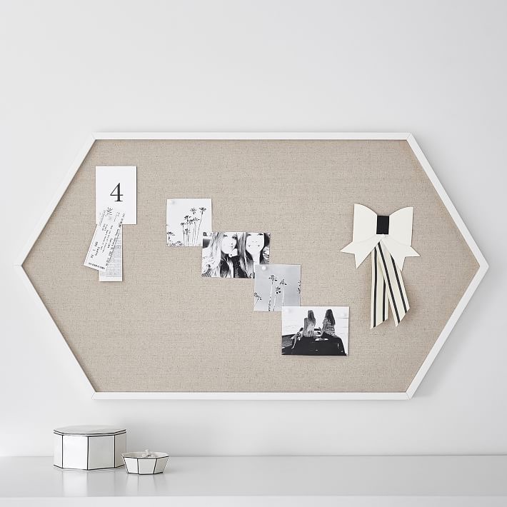 Wood Framed Hexagon Pinboard thumbnail 2