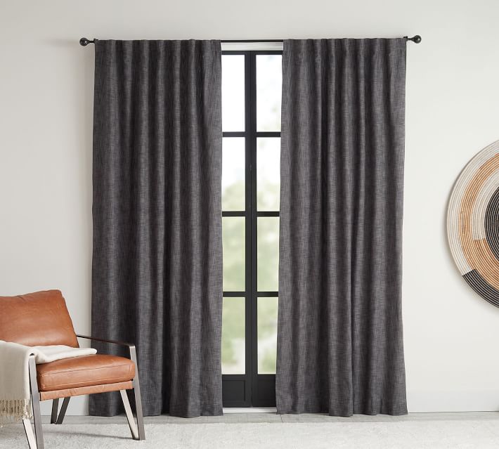 Seaton Textured Cotton Blackout Curtain thumbnail 2
