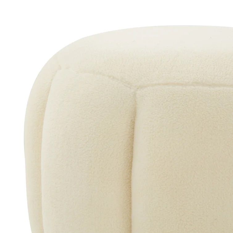 Maxine Velvet Tufted Round Standard Ottoman thumbnail 3